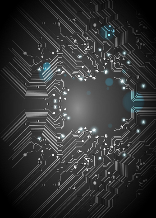光效電子線路板 科技海報背景的視覺引擎